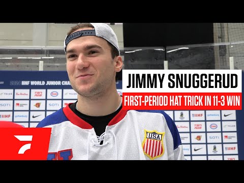 Blues Prospect Jimmy Snuggerud Talks Hat Trick, USA's Strengths After Win Vs Switzerland At 2024 WJC