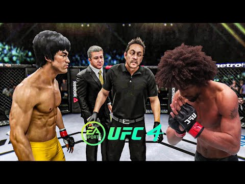Bruce Lee vs Alex Caceres   EA Sports UFC 4   Bruce Lee Fight Club 🔥🐲