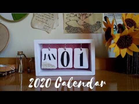 DIY: 2020 Desk Calendar (using cardboard) | My Crafting World