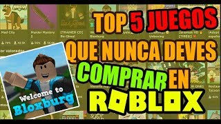 TOP 5 JUEGOS DE ROBLOX QUE NUNCA DEBES COMPRAR