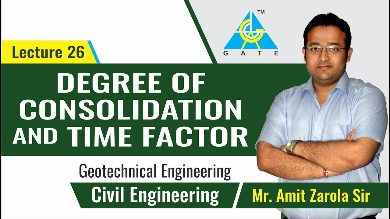 Degree of Consolidation and Time Factor | Lecture 26 | Geotechnical Engineering