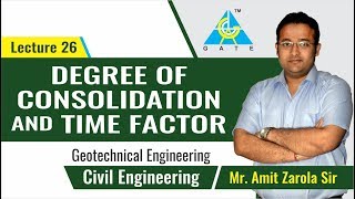 Degree of Consolidation and Time Factor | Lecture 26 | Geotechnical Engineering