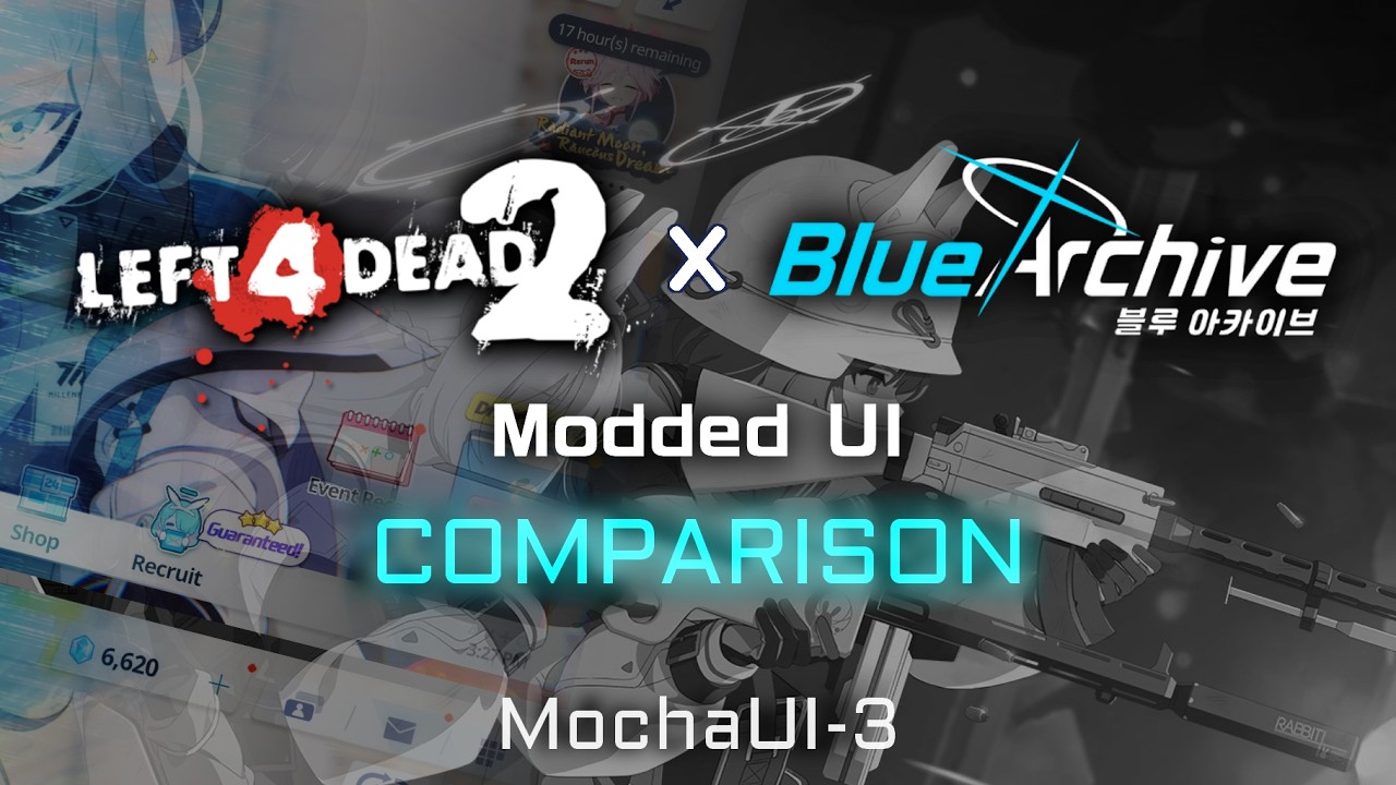 [Transform L4D2] Blue Archive Modded UI VS Original | Left 4 Dead 2 Mods | Modded UI Comparison