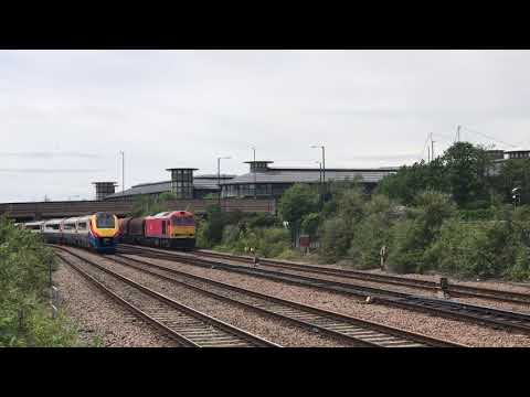 DB 60011 approaches Nottingham with 6E02 Bescot to Boston steel train 18/05/2020