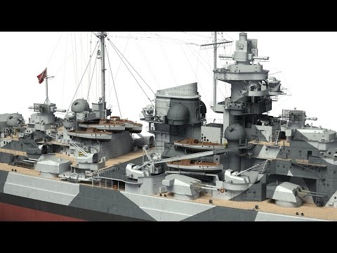 German battleship Tirpitz in 3D - Kagero Publishing's book by Stefan Dramiński