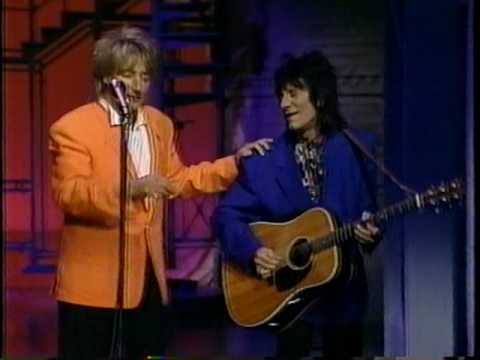 Rod Stewart, sings Maggie May live on Letterman (1993)
