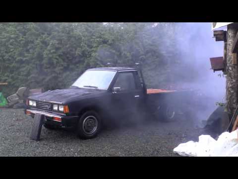 Thumbnail for 1982 Datsun 720 SD22 diesel engine - cold start & smoke show by Datsun