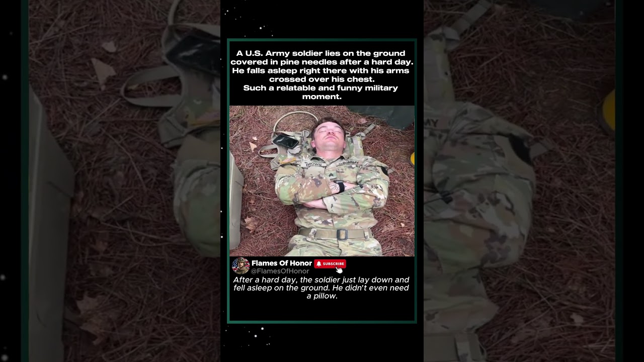Soldier Falls Asleep After Hard Day #military #army