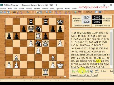 Alekhine  Aleksandrovich and teichmann r  1 0     556