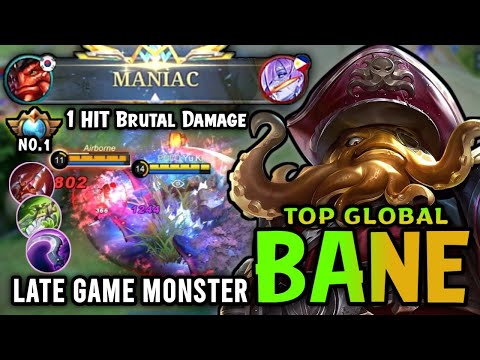 Supreme 1 Bane!! Top Global Bane Best Build And Emblem 2023 - Mobile Legends