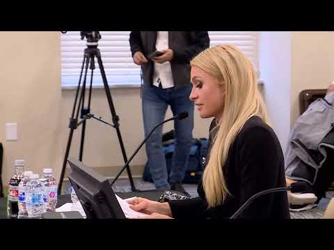 Utah SB127 hearing with Paris Hilton and Caroline Cole (Co-founder of Unsilenced)