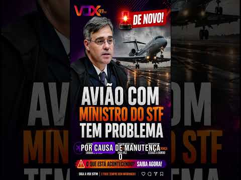 🚨 DE NOVO! AVIÃO COM MINISTRO DO STF TEM PROBLEMA #STF #AndreMendonca #Brasil #Noticias #Aviacao
