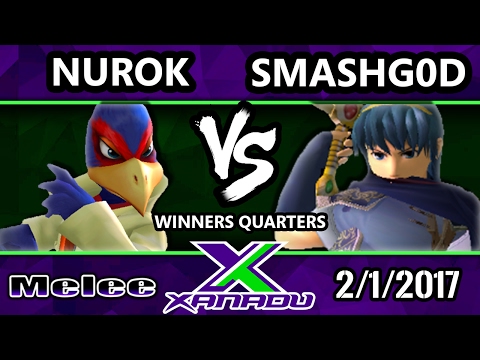 S@X 187 - Nurok (Falco) Vs. SmashG0D (Marth) - SSBM Winners Quarters - Smash Melee