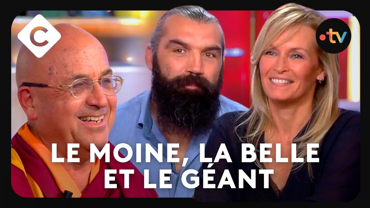 Estelle Lefébure, Sébastien Chabal et Matthieu Ricard au dîner