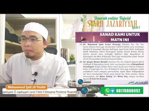 Jazariyyah Level 1 Sesi 1 Selayang Pandang Muqaddimah Jazariyyah