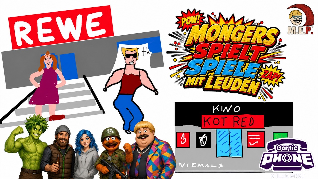 KINDERGARTENKUNST mit Roxy Blue Girl, Tessa, Lauchi, Schnauzbart & Mongers! |GARTIC PHONE