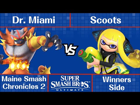 Ultimate Singles - Dr. Miami (Incineroar) vs. Scoots (Inkling) - Maine Smash Chronicles 2