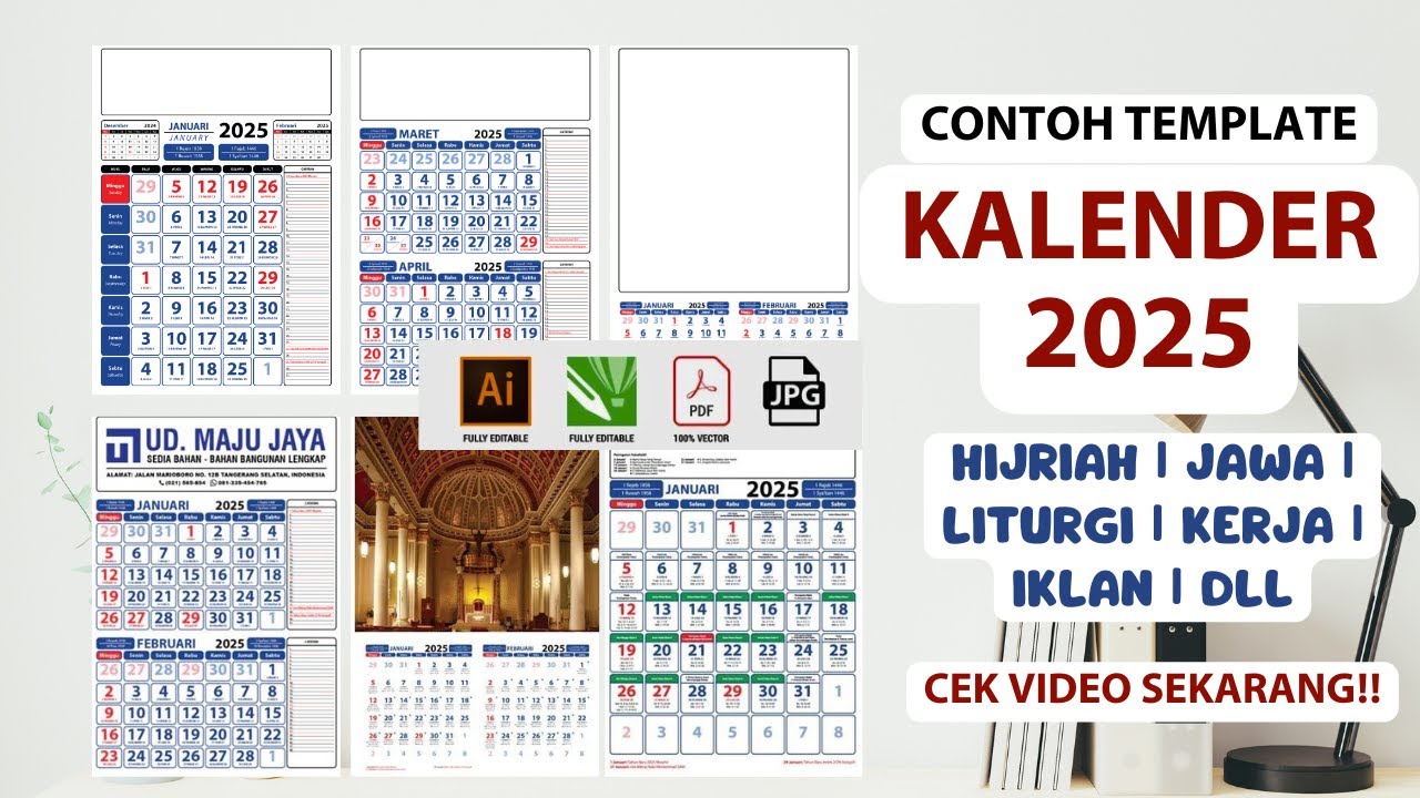 Contoh Template Desain Kalender 2025 | File Ai, Cdr, JPG, PDF, | Dapatkan Sekarang Juga Desainnya!!