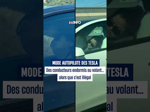 Conduite autonome des Tesla : ils sont endormis sur la route