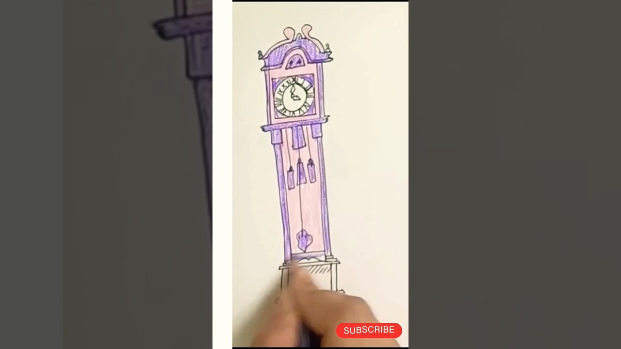 Clock Tower drawing #drawing Full video link in description #shorts #clocktower