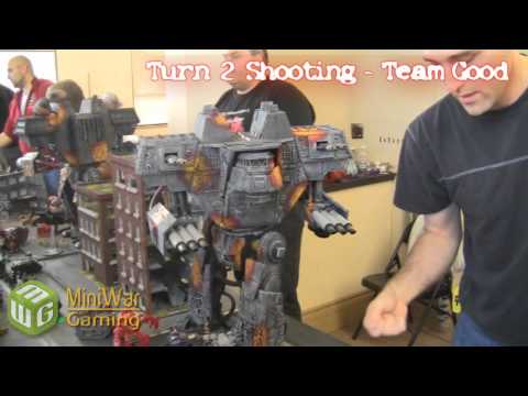 80,000 Point Apocalypse Battle Report - Turn 2 Team Good