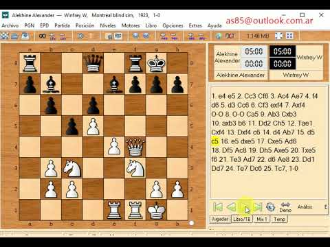 Alekhine  Aleksandrovich and winfrey w   1 0     623