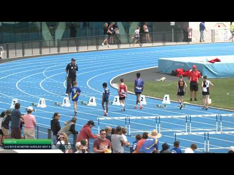 U12 Boys 80m Hurdles Heat 8: 2021 State Combined Events Championships // LAVicTV