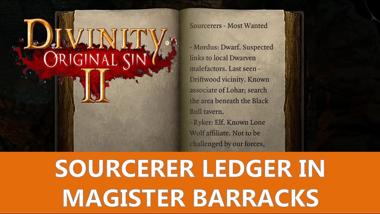 Sourcerers ledger in magister barracks (Divinity Original Sin 2)