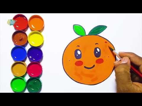 Draw and paint cute cartoon Orange step by step - Lesson 165