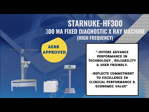 X Ray Machine 300 mA High Frequency X Ray Machine with Bucky Table STARNUKE HF300 AERB Approved