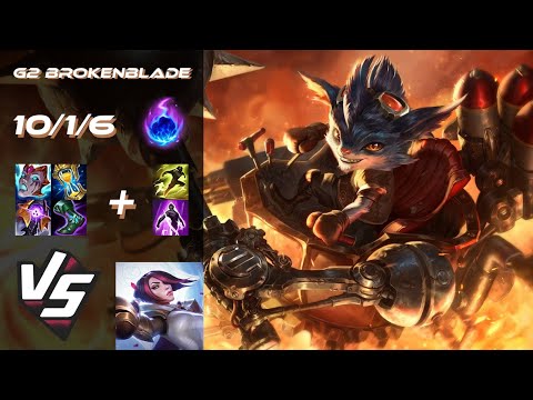 G2 Esports BrokenBlade TOP Rumble vs Fiora - EU Challenger Patch 25.S1.6