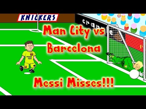 Man City vs Barcelona 1-2 CHAMPIONS LEAGUE CARTOON! by 442oons