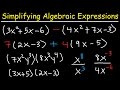 Simplifying Algebraic Expressions With Parentheses & Variables - Combining Like Terms - Algebra