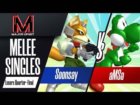 Soonsay (Fox) vs aMSa (Yoshi) - Melee Singles Losers Quarter-Final - MAJOR UPSET
