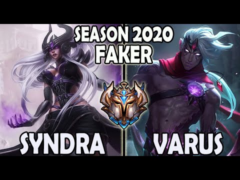 T1 Faker SYNDRA vs VARUS [ Mid ] Lol Ranked Korea
