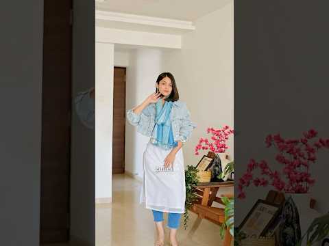 How to style kurtis in winters 🤍 #shorts #kurtis #winterstyling