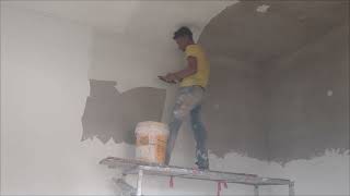 Putty apply wall  fast Court  👈