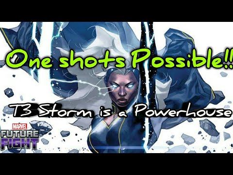 T3 Storm!! Defense Down Team setups!! One shots!! #Marvel #Mff #T3 #Storm