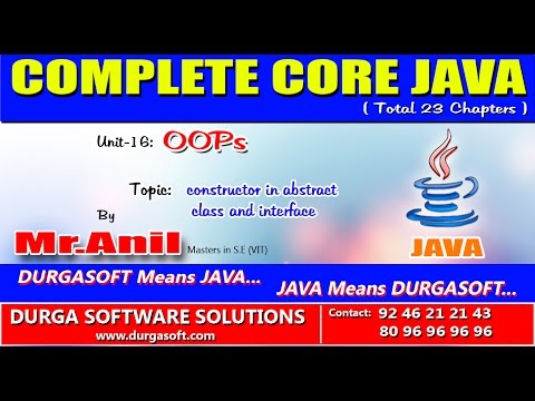 Core Java Oops Constructor In Abstract Class And Interface