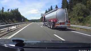 preview picture of video 'On The French Road highway A89 near THIERS Chrysler 300M 3.5 V6 07/08/2012'