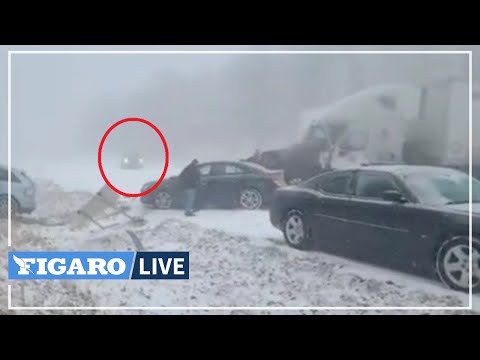 🔴United States: A terrible pileup on a snowy highway leaves at least 3 dead