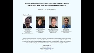What We Know about NanoEHS: Environment Webinar