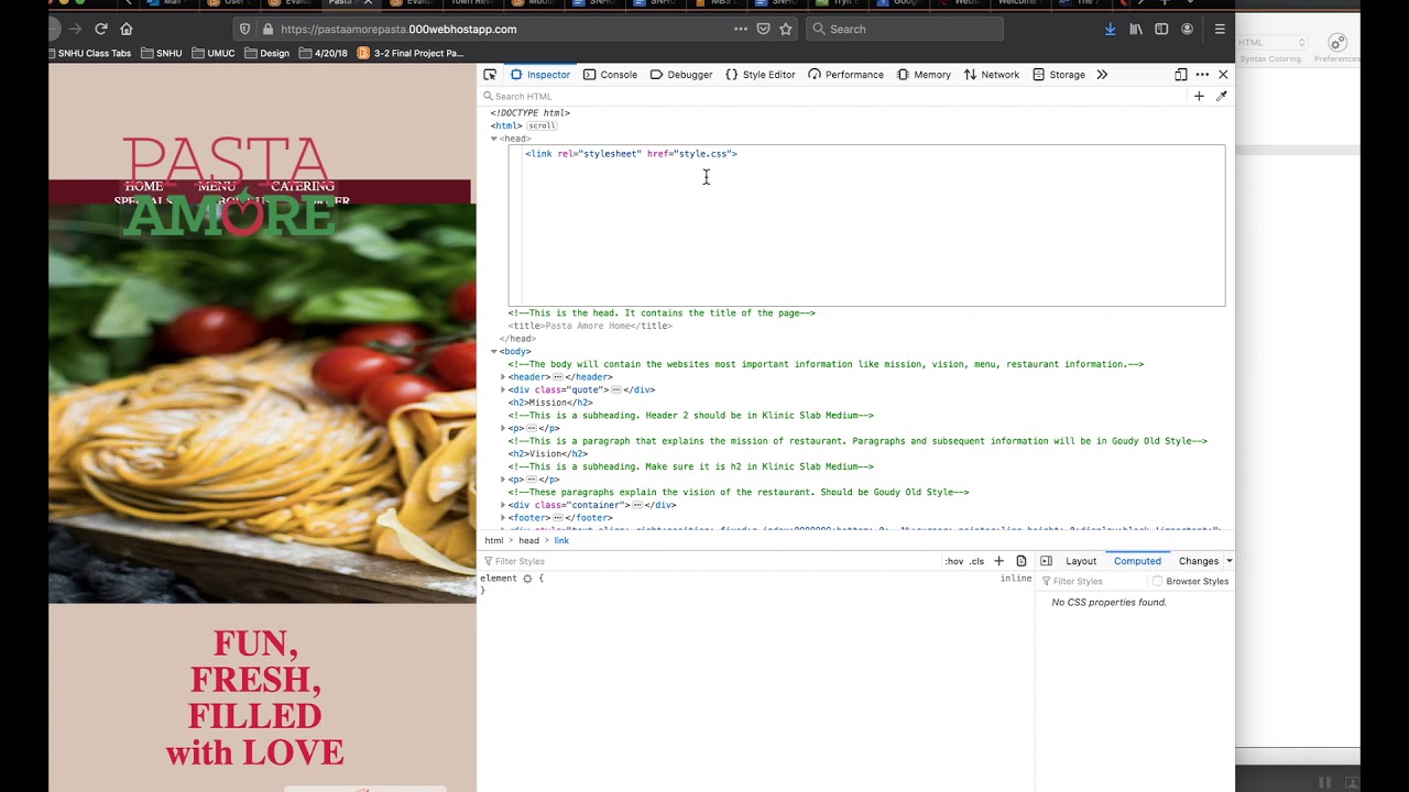 SNHU  - Module 5 - External CSS