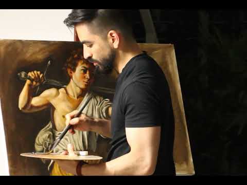 Caravaggio's technique painting, Quick study.