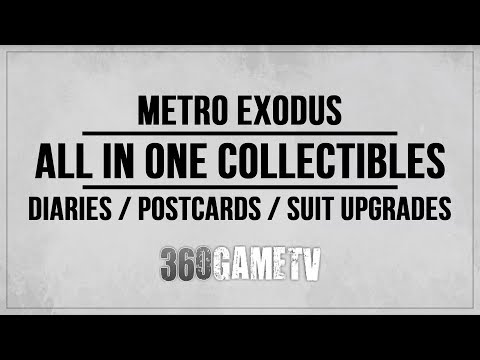 Metro Exodus All Diary Pages / Postcards / Suit Upgrades - All in One Collectibles Locations Guide