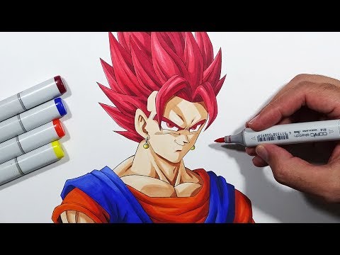 How To Draw Vegito Super Saiyan God - Step By Step ...