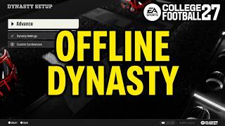 College Football 27 How to Create Offline Dynasty Tutorial! (PS5, Xbox & PC)