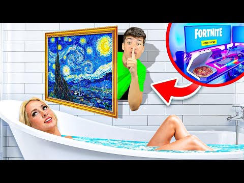 I SPY on my GIRLFRIEND for 24 HOURS! *JOKE*🤣 on Fortnite