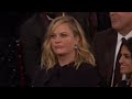 Amy Poehler refuses Seth Meyer's punch line during 'mansplaining part' of 2018 Golden Globes