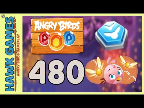 Angry Birds Stella POP Bubble Shooter Level 480 - Walkthrough, No Boosters